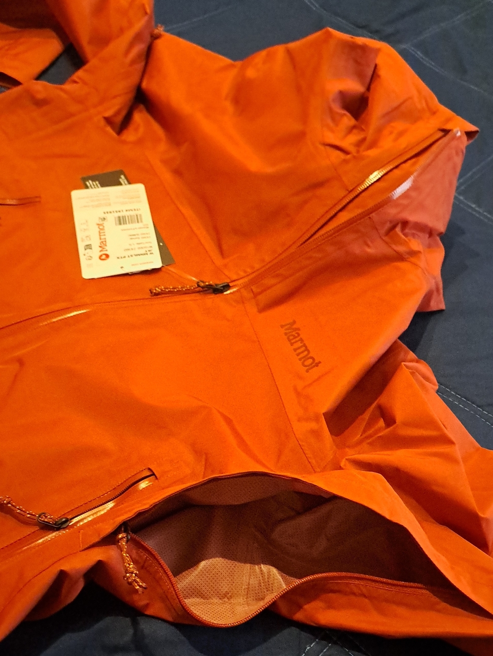 Marmot women's Rust-Red Hooded Rain Shell New Size Large. - Picture 9 of 9